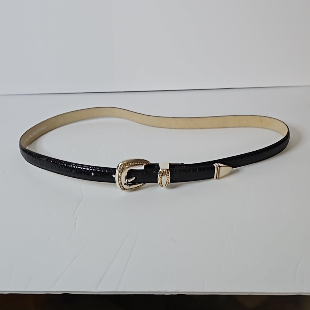 Genuine Italian Leather Belt size L Black Pre-owned